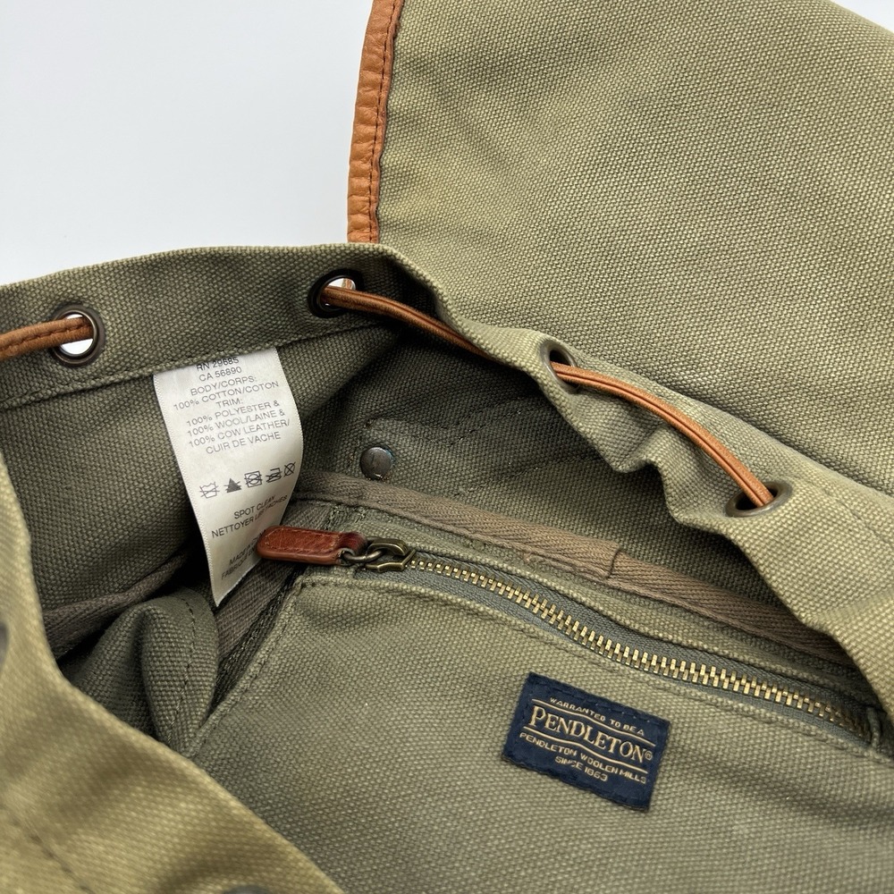 Pendleton Green Multi Wool Canvas Southwestern Ha… - image 8